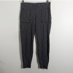 Athleta Heather Black 5-Pocket Cuffed Jogger Workout Pants Size S